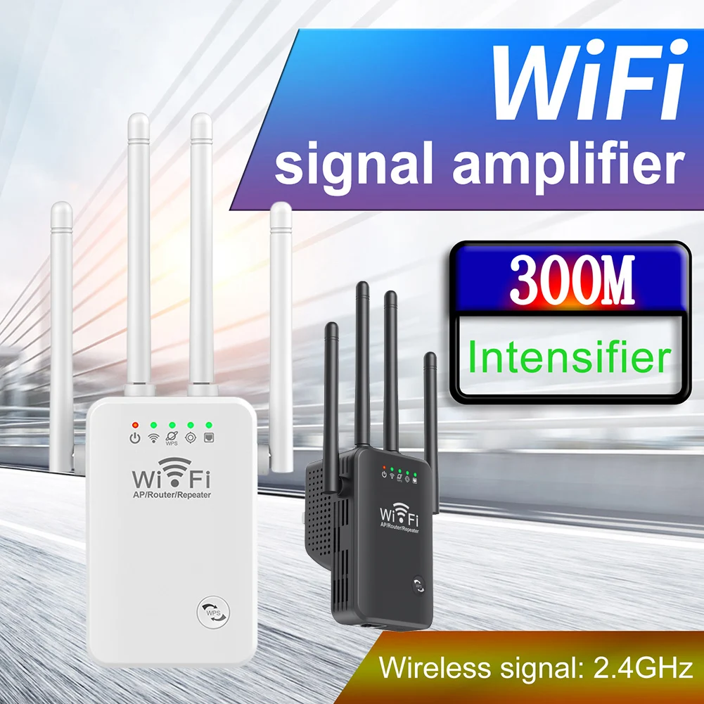 WiFi Extenders Signal Booster 2.4G/5Ghz Wireless WiFi Repeater 1200Mbps 4 Antenna Long Range for Home with Ethernet Port 2
