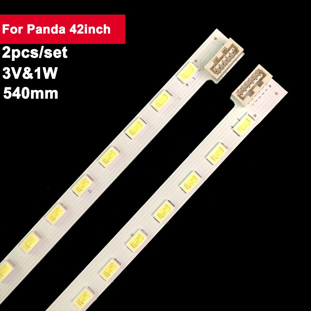 

2pcs/set 540mm Led Backlight TV Bar For Panda 42inch 42" V11 FHD REV 0.2 7 LE42K12D LED42R7000PD 3V 1W Tv Repair Spare Parts