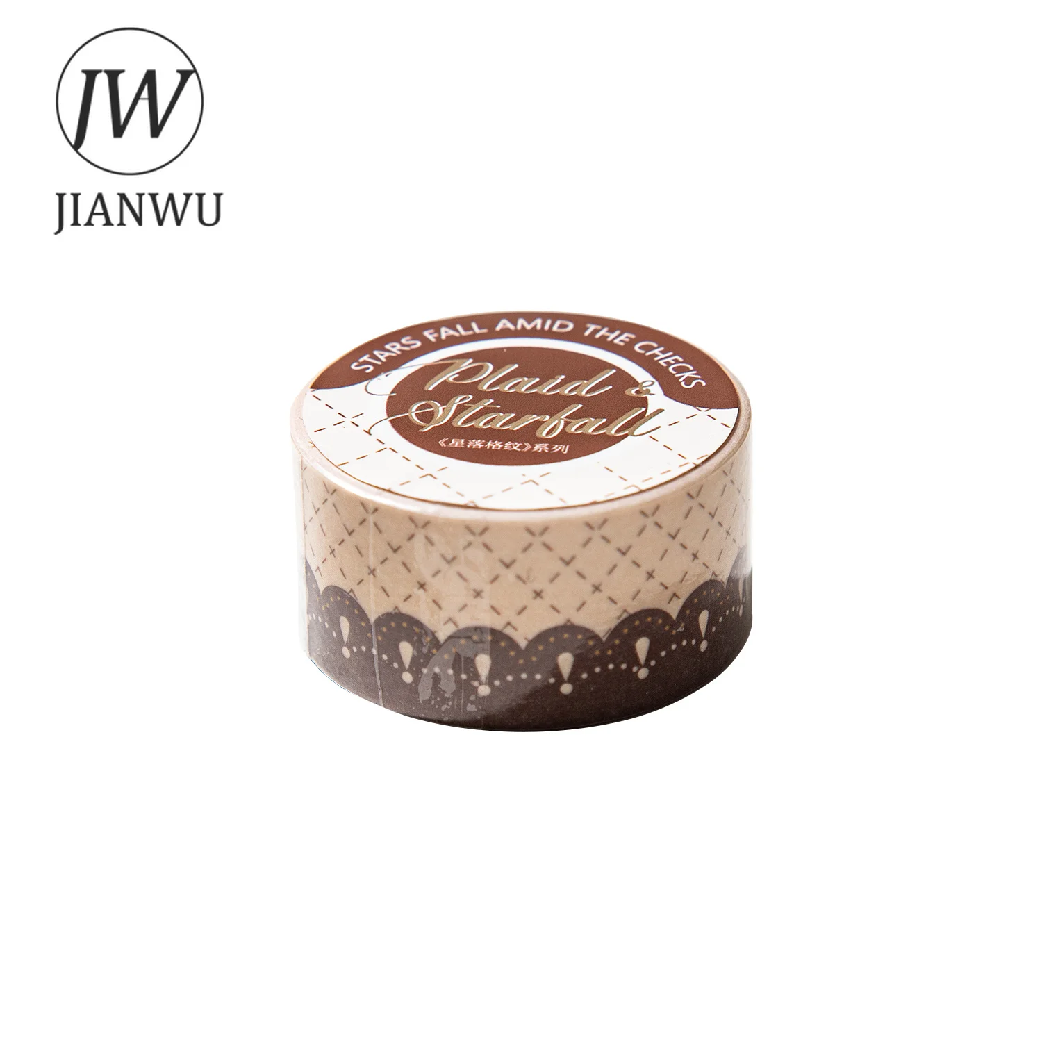 JIANWU 20mm * 200cm 빈티지 스타 레이스 그리드 격자 무늬 풍경 소재 콜라주 스크랩북킹 와시 테이프 크리에이티브 저널 문구