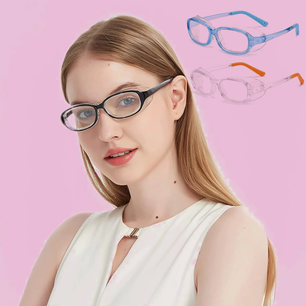 Teenger Moisture Chamber Glasses Anti Blue Light Goggles Moisturizing