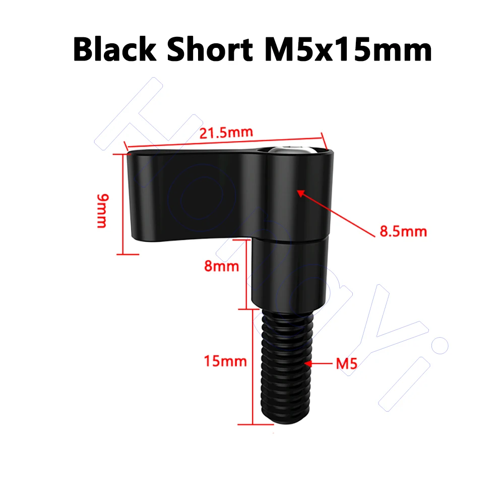 Black Short M5x15mm