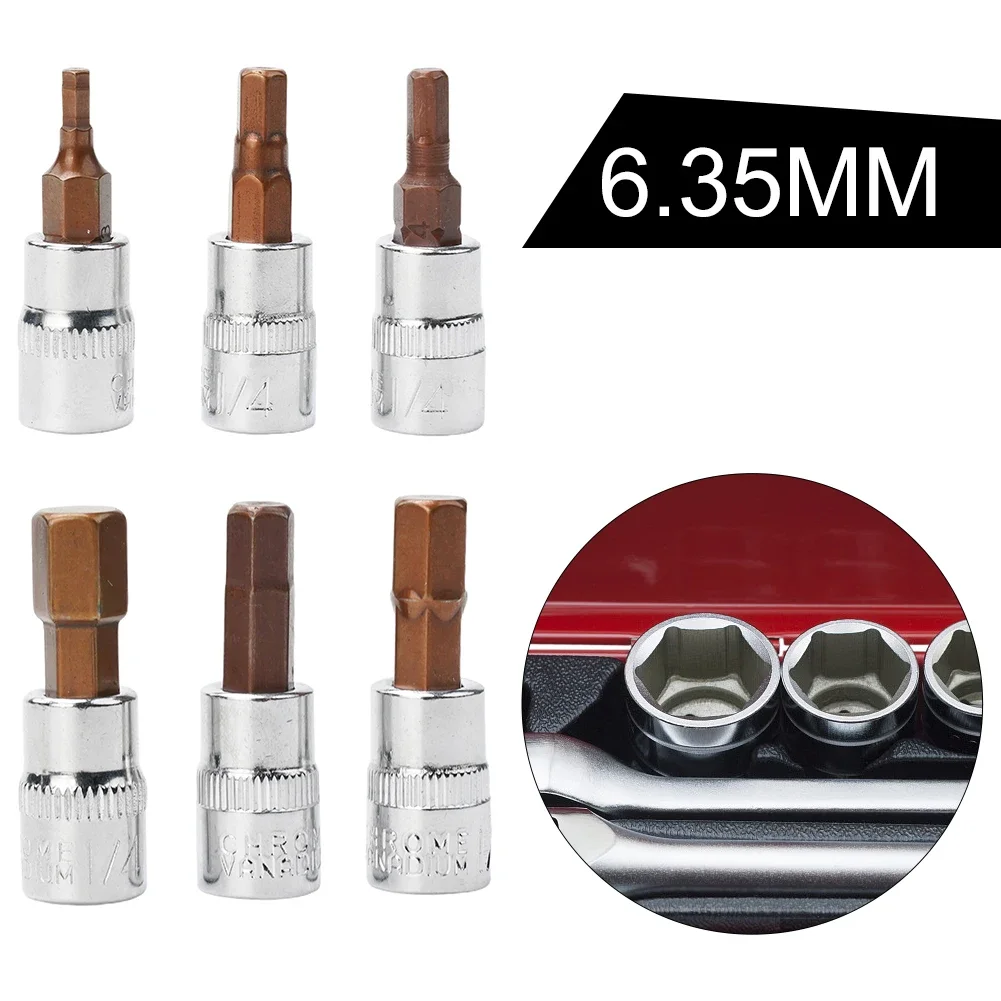 

1Pc Hex Head Screwdriver Bit 1/4 Inch Drive Socket Hand Tools H3 H4 H5 H6 H7 H8 For Factory, Repair Shop And Home Furnishing
