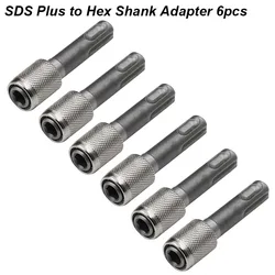 Enhanced Hex Shank Adapter for Power Tools and Accessories (SDS Adapter Hex 6pcs)