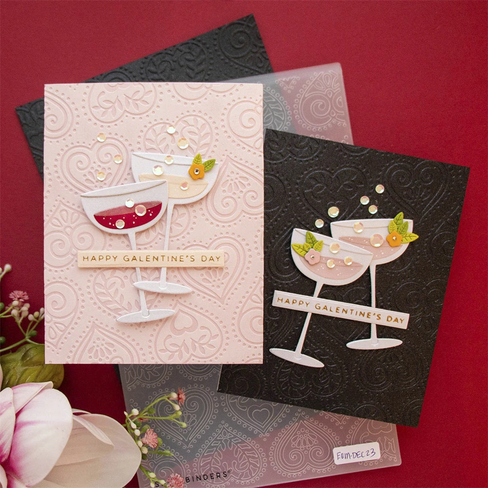 Delicate Wine Glass Metal Cutting Die for Crafts