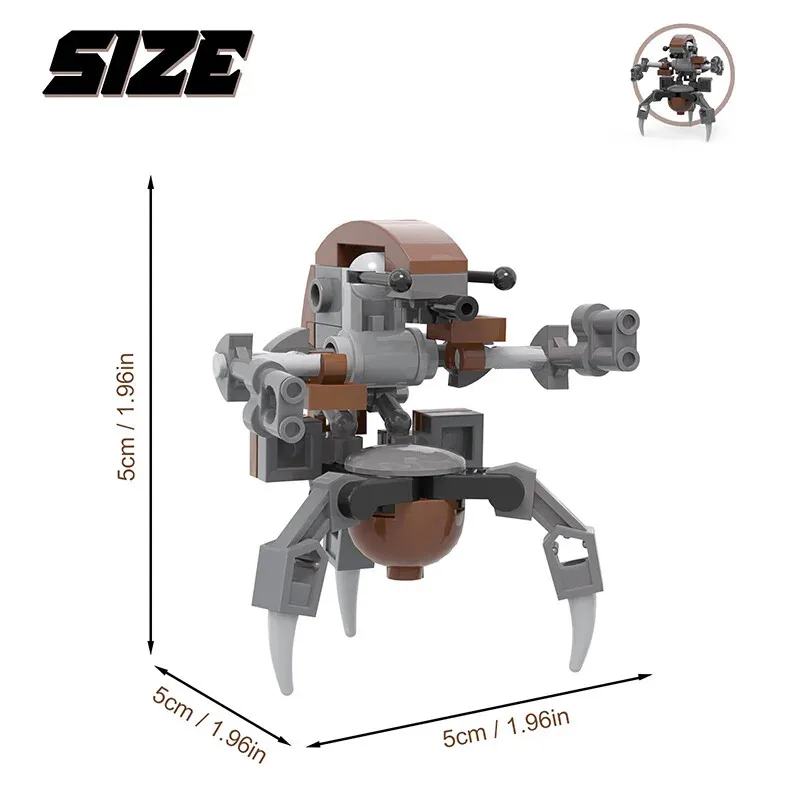 Space Wars Destroyer Droid Droideka Building Blocks Sets Droideka The Clone Robot Creative Building Blocks for Kids Gift 6