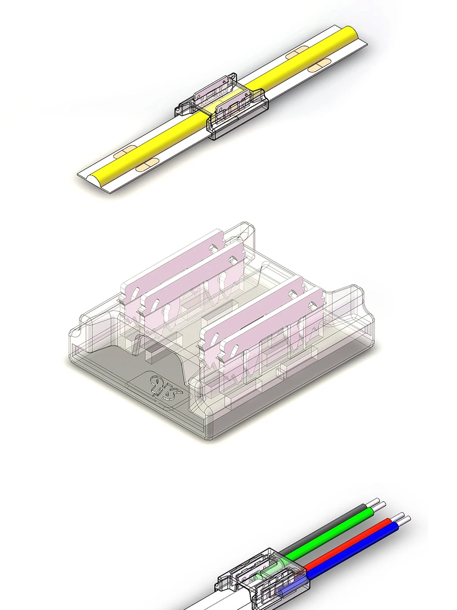 strip conector rápido para 8mm 10mm largura