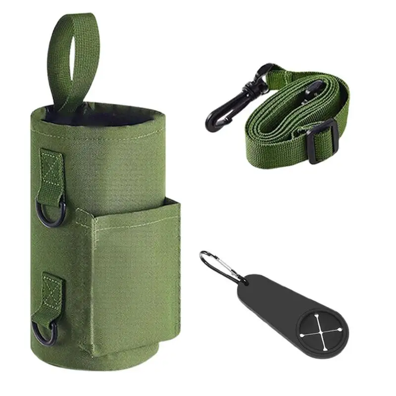 Magnetic Water Bottle Holder Gym Water Bottle Carrier Bag Pouch Sleeve with Phone Pocket Silicone Towel Buckle and Sling