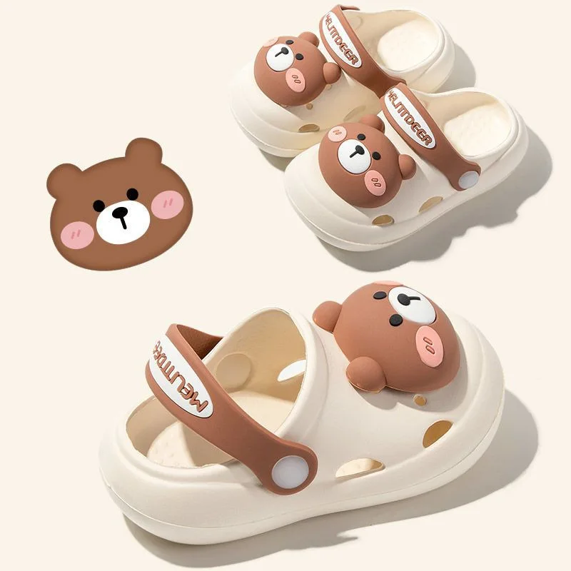 Baby Boys and Girls' Anti-skid Comfortable and Versatile Slippers Cave Shoes Cartoon Animals Korean Version Summer 3