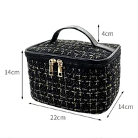 Nouveau Sac à Maquillage Tricoté pour Femme 2026 – Trousse de Maquillage Portable et Tendance Grande Capacité BX100 6