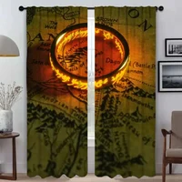 Kitchen Curtains 2 Pieces The Lord of the Rings Curtains Child Room Window Curtain Shades Partition Halloween Decoration Living 1