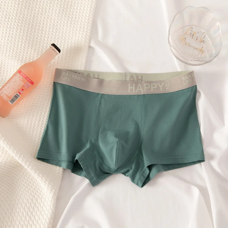 Men's underwear, pure cotton flat corner pants, youth shorts 3PCS