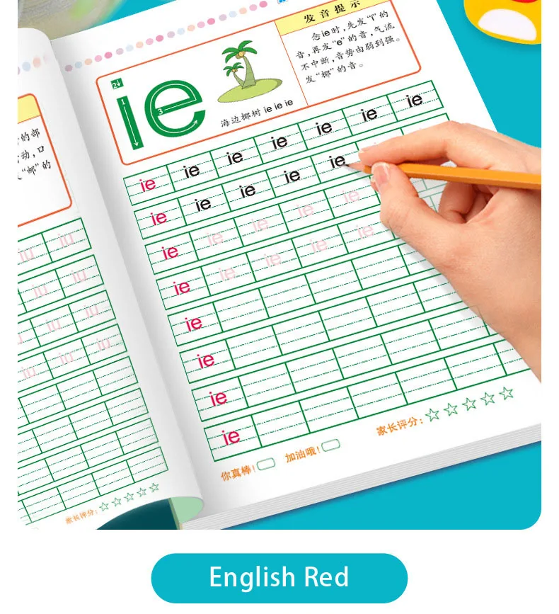 New Mathematics Copybook For School Digital Pinyin Tracing Red Book Chinese Character Control Pen Children Practice Calligraphy New Mathematics Copybook For School Digital Pinyin Tracing Red Book Chinese Character Control Pen Children Practice Calligraphy