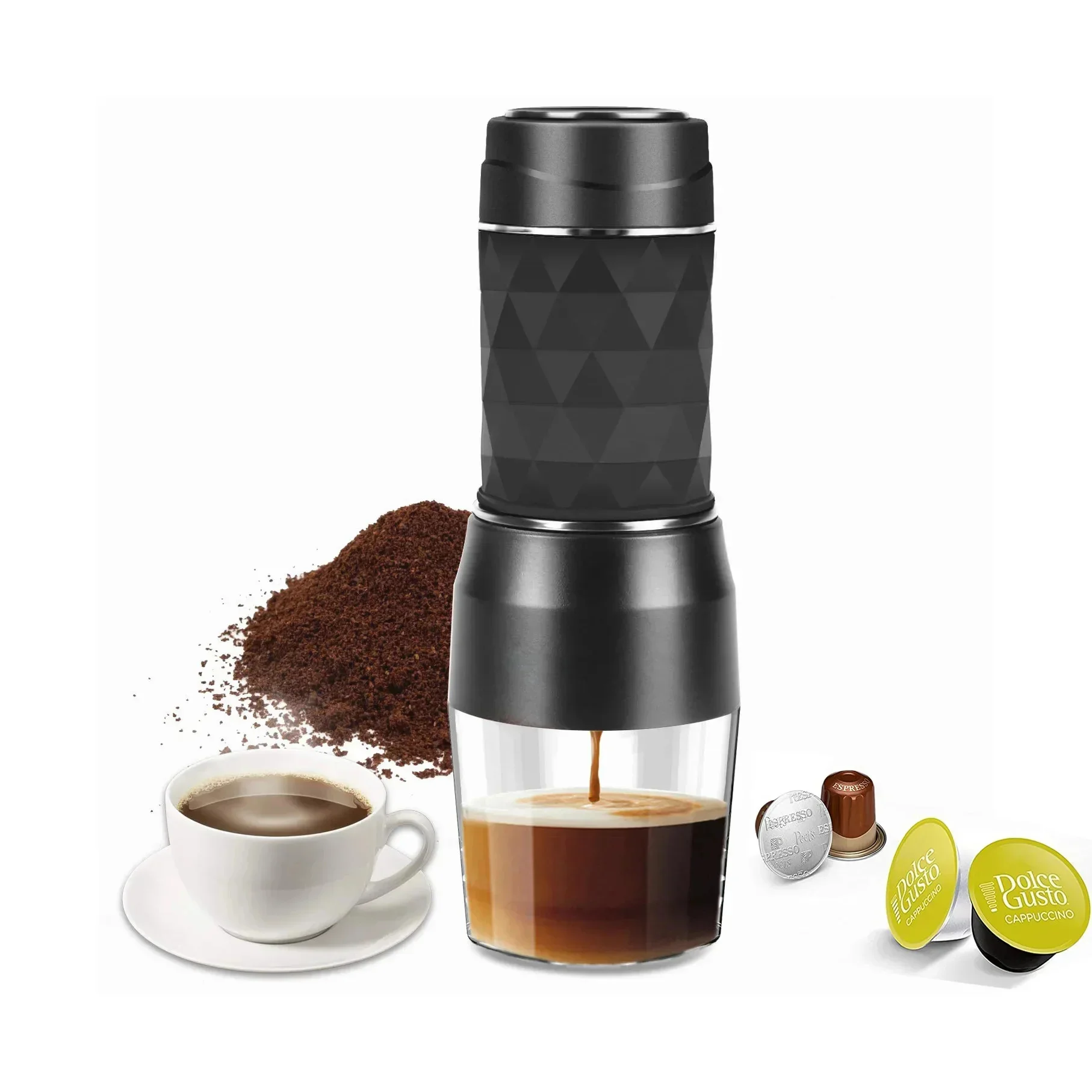 120ml 18Bar Portable Manual Coffee Machine 3 In 1 Italian Capsule Coffee Machine Outdoor Travel Hand Pressure Coffee Pot 5