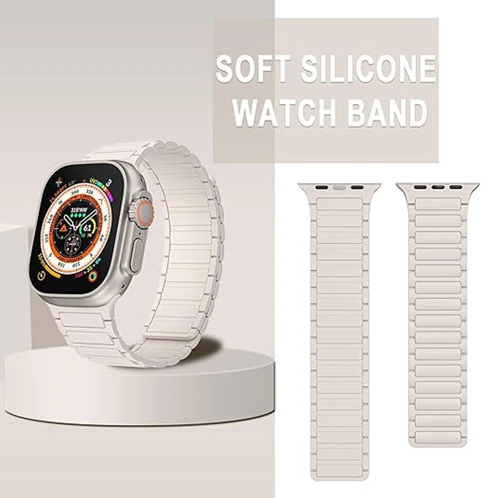 Magnetic Link Bracelet for Apple Watch - Elegant and Secure Strap