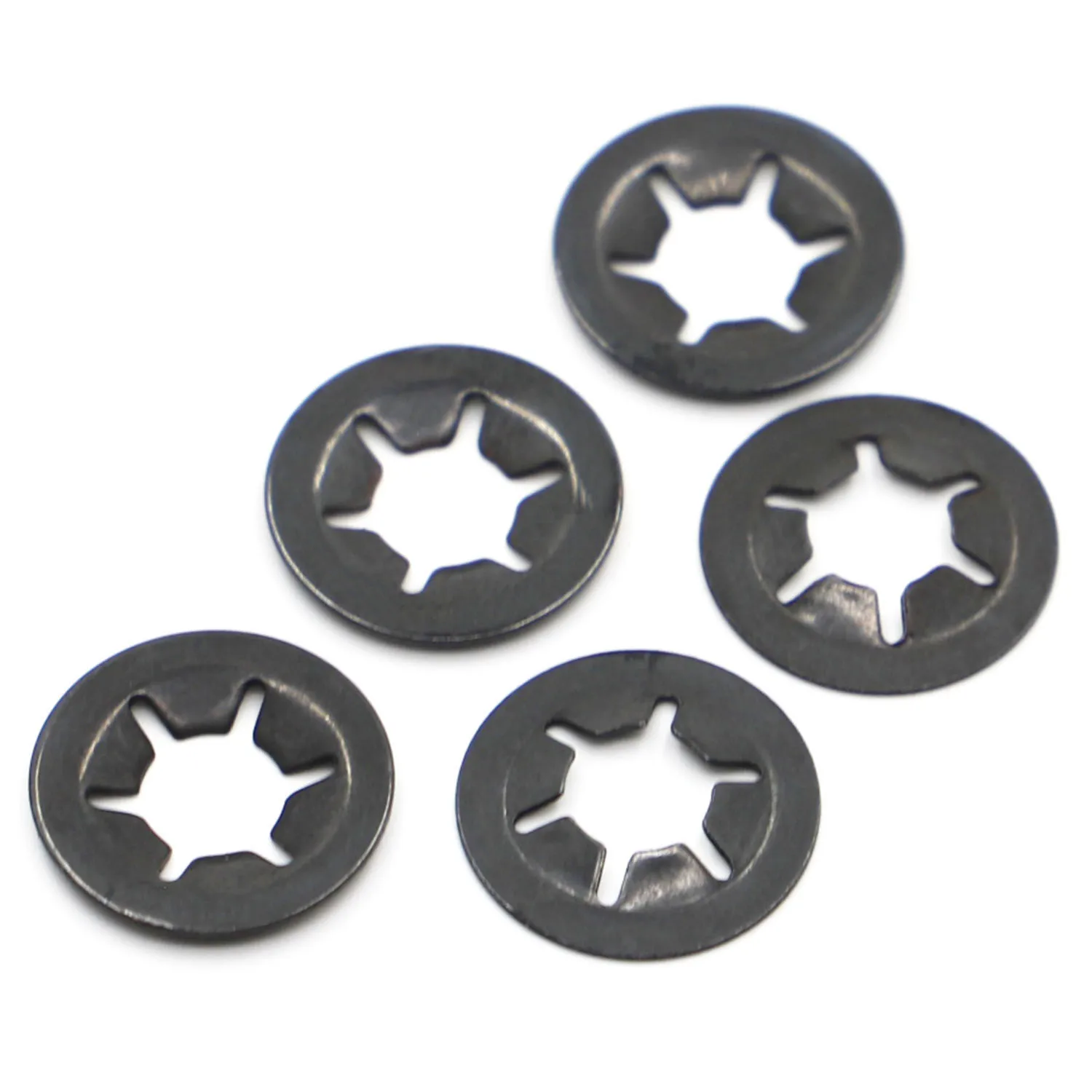M 2 M2.5 M3 M4 M5 M6 M8 M10 M12 Black Star Lock Plum Bearing Retaining Rings Flower Washer Clip