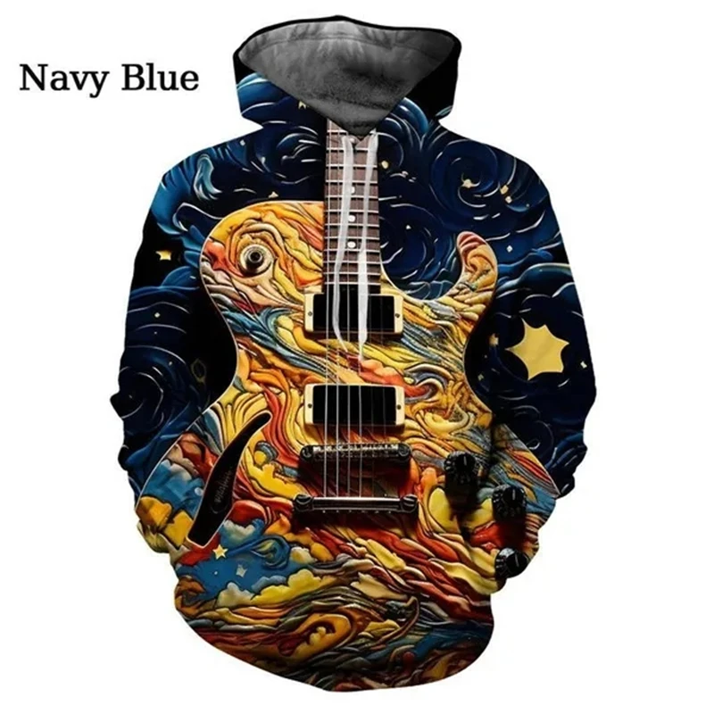 thumbnail image 1 of Sudadera con capucha con estampado 3D de instrumento musical divertido, sudadera con capucha de estilo hip hop callejero, divertida y con personalidad, sudadera informal y genial, 1 of 4