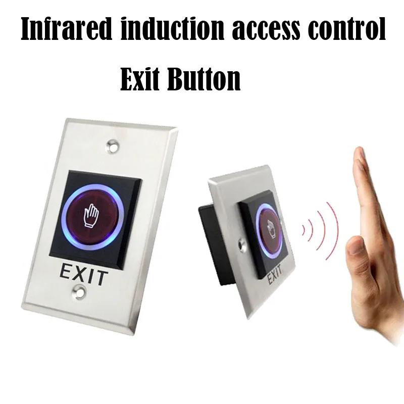 

DC12V Access Button Door Exit Push Switch No Touch Release Gate Opener Door Access Control System Entry Open Touch