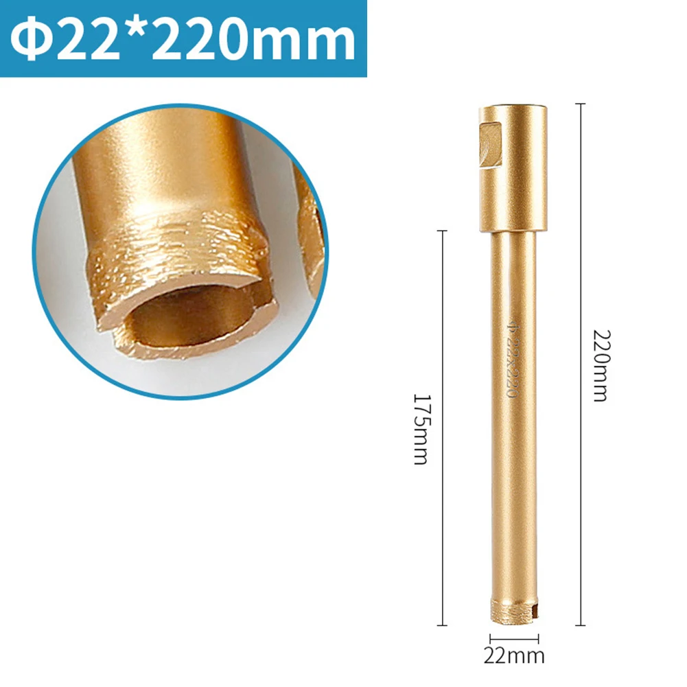 Diamond Wet Core Drill Bit M22 Thread For Drilling Stone Ceramic Non metallic Materials Construction Install Pipe Air Condition