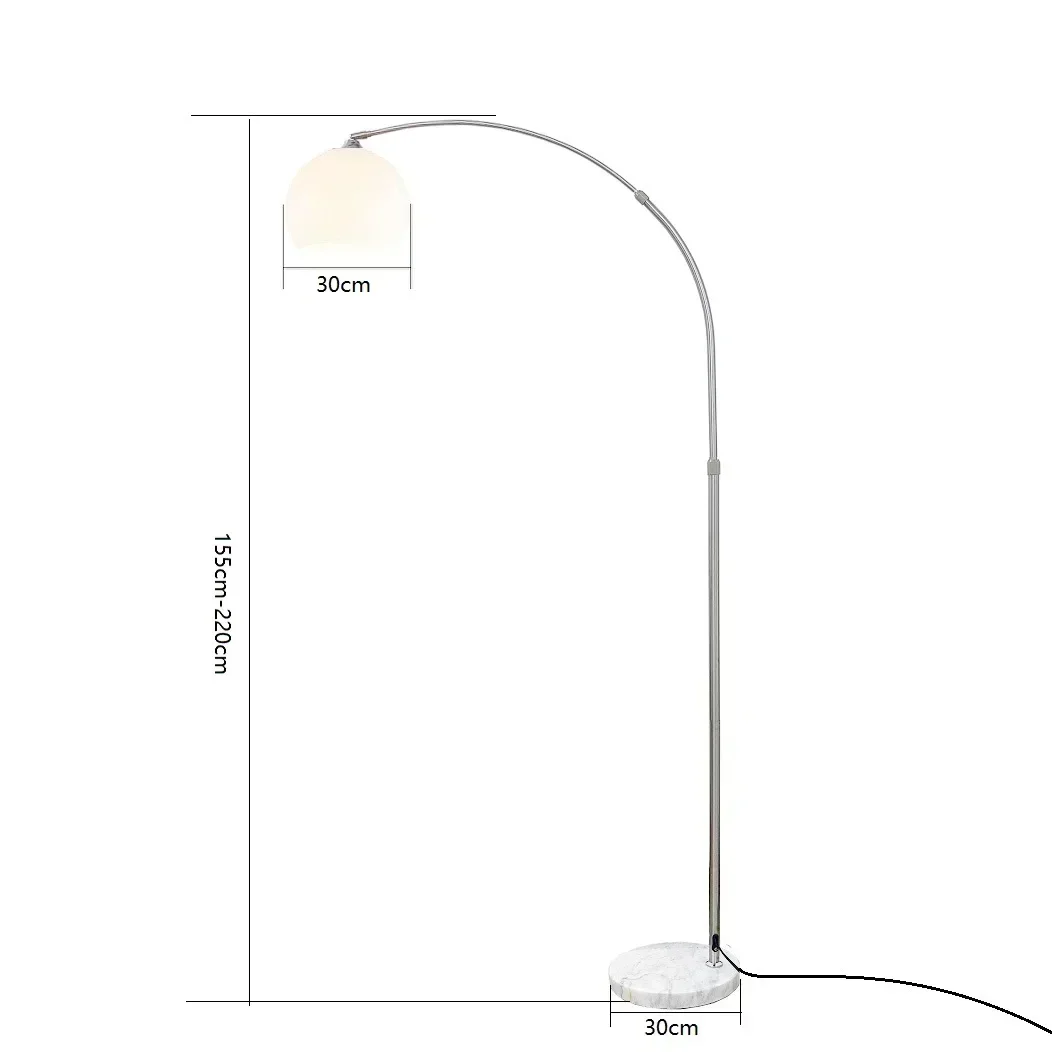 Nordic Creative Led Floor Lamp Living Room Bedroom Stainless Steel Floor Lamp Simple Personality Curved