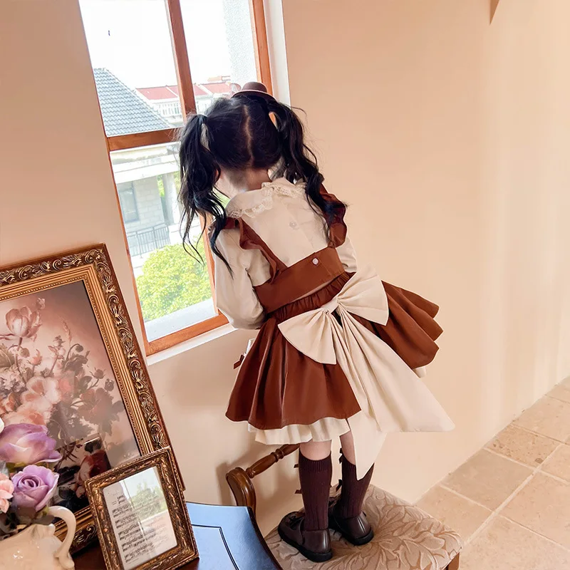 

Girls Suit Autumn Clothes 2022 New Children's Clothing Spring and Autumn Children's Skirt Two-piece Set TZ105