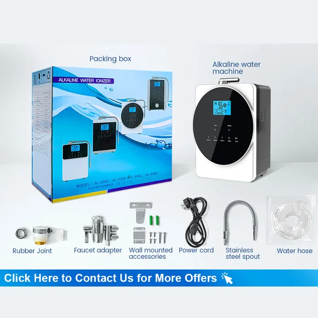 CAWOLO น้ําอัลคาไลน์ Ionizer เครื่อง pH 4.5 ~ 10.5 กรดน้ําอัลคาไลน์ Maker เครื่อง 11 แผ่น PH น้ําเครื่องสําหรับ Home/Office 6