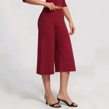 Yoga Capri Pants Wide Legs High Waist Yoga Pants Women Push Up Sport Fitness Running Capri Pants Loose Workout Gym Capri Pants 1