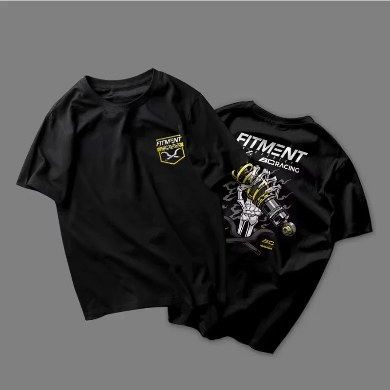 Auto Modifikation Kultur T Hemd BC Racing Skeleton Hand Persönlichkeit Druck Männer Frauen Baumwolle T Kurzarm T-shirt Sommer Tops