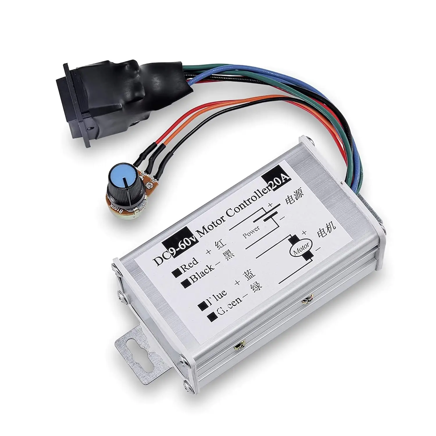 12V-40V 10A DC Motor PWM Speed Control Switch Governor with Potentiometer Bracket