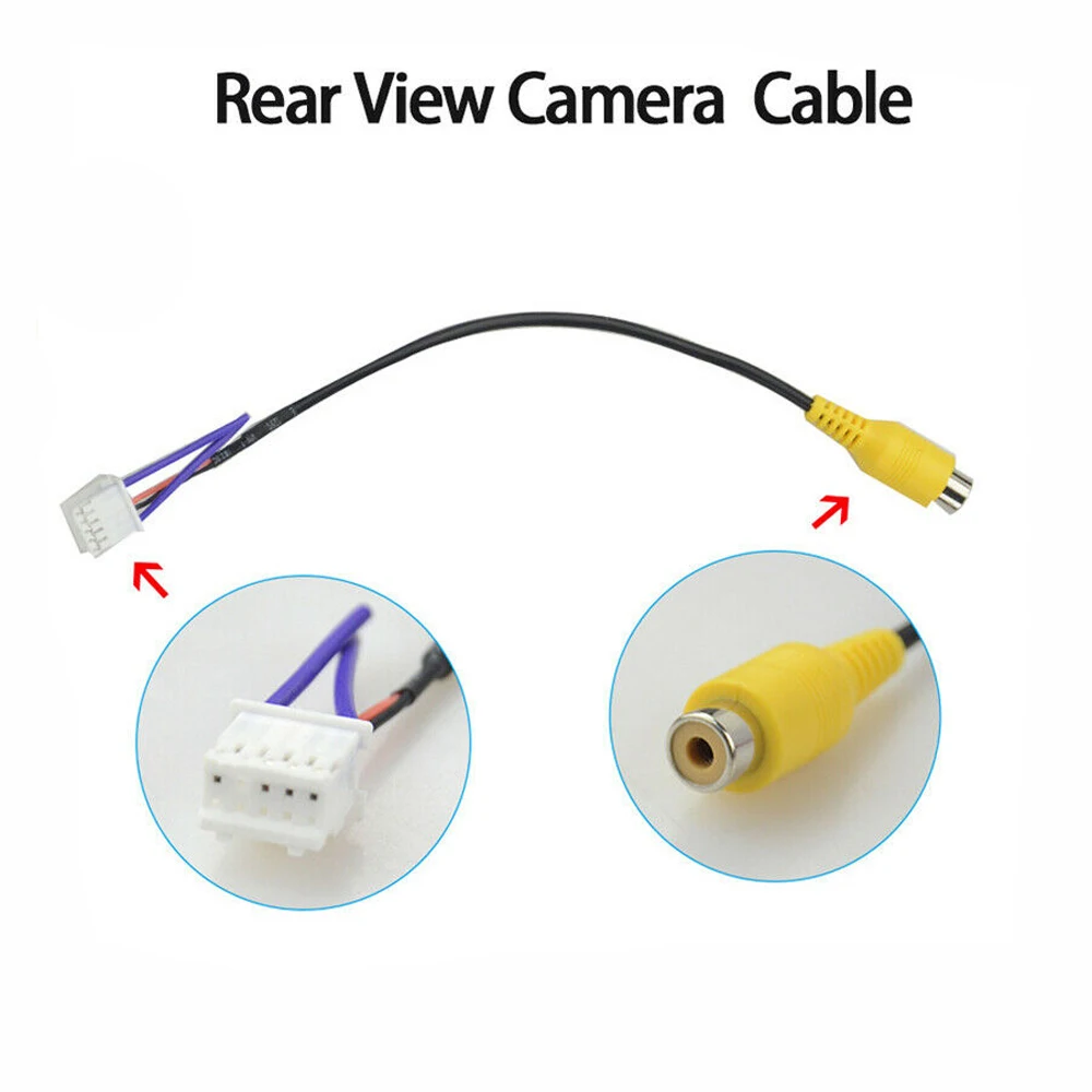 

Car RCA Reversing Rear View Cable Adaptor For Car Stereo Radio DVD 10pin Rear View Backup Camera Cable Connector