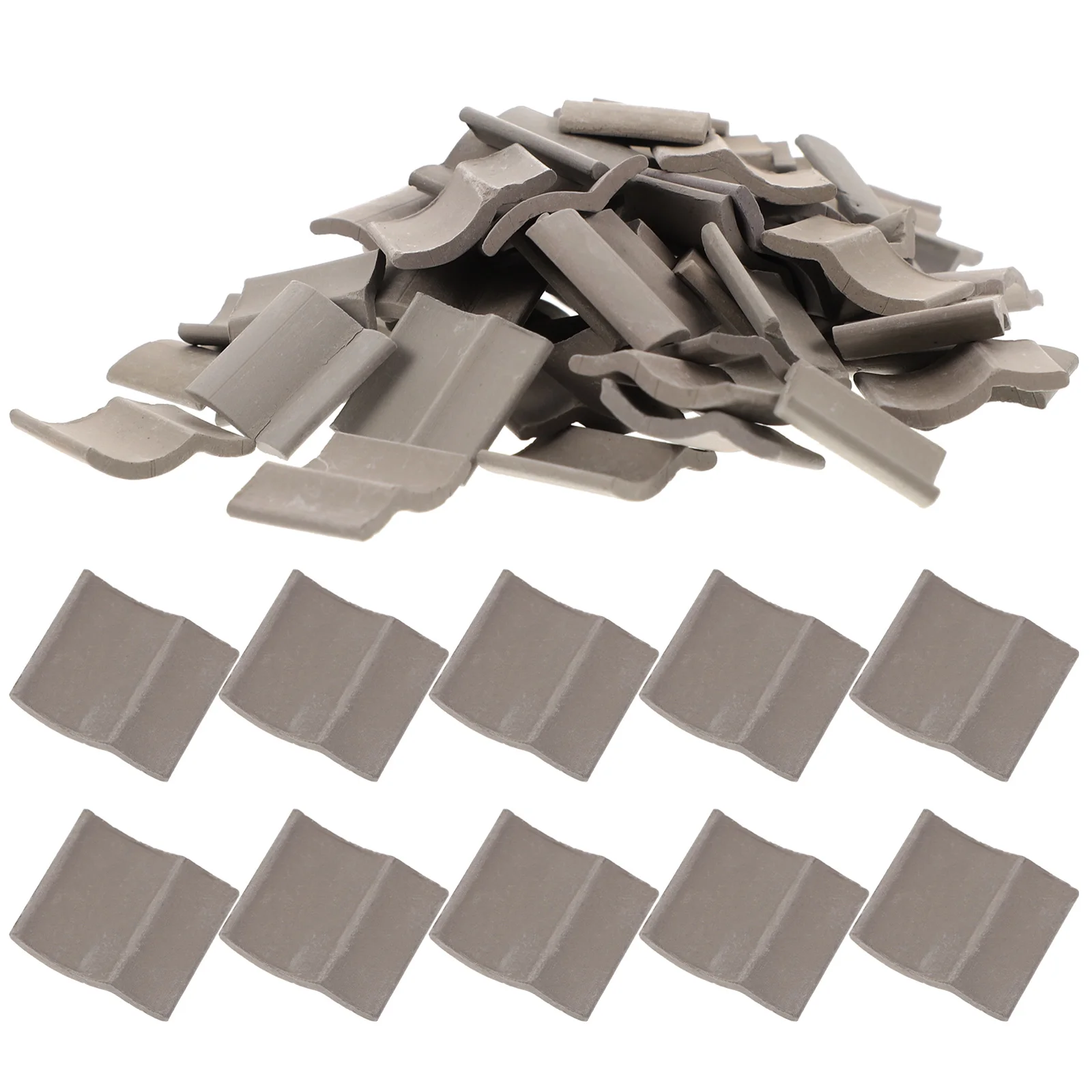 

60 Pcs Mini Brick Tiles Play House Sand Table Model Soil Small Micro Landscape Decoration