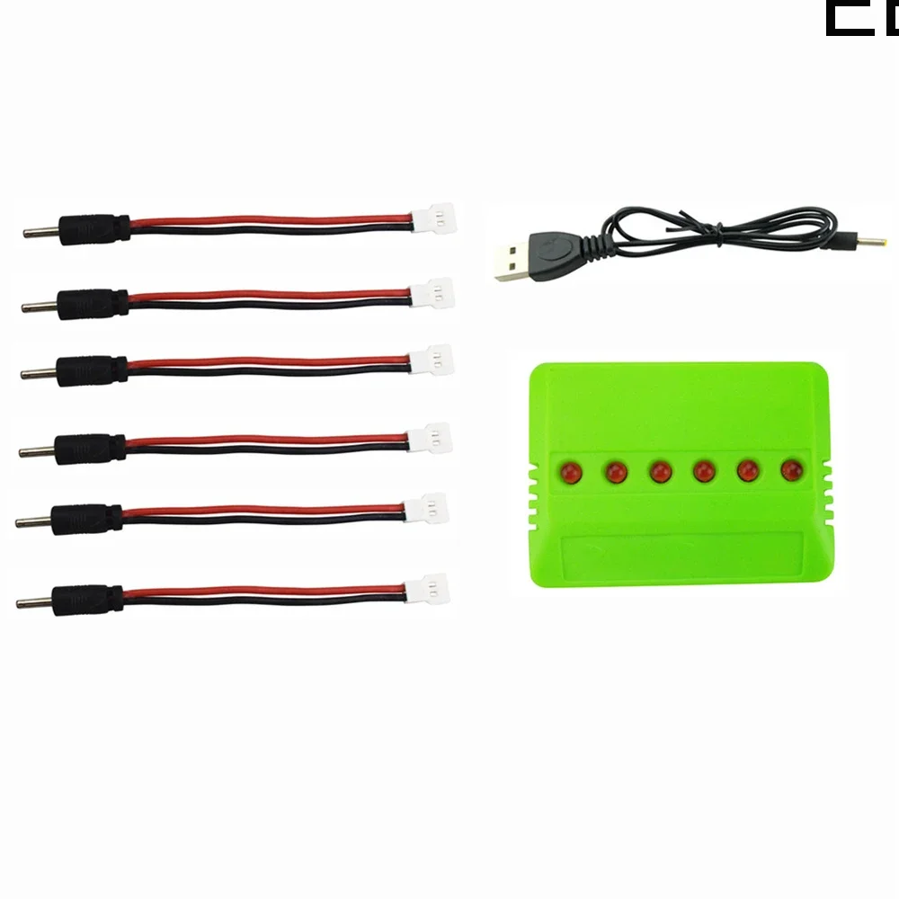 

EBOYU 6 в 1 балансирующее Зарядное устройство USB для 3,7 V (1S) Lipo батареи A15 A15H RC Квадрокоптер Дрон с преобразователем кабеля