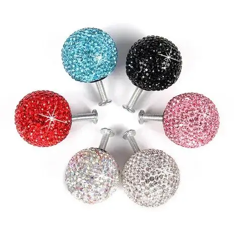 

30mm Diameter Crystal Diamond Head Wine Cabinet Wardrobe Handles Knobs Cupboard Drawer Pulls Cabinet Drawer Knobs Pull