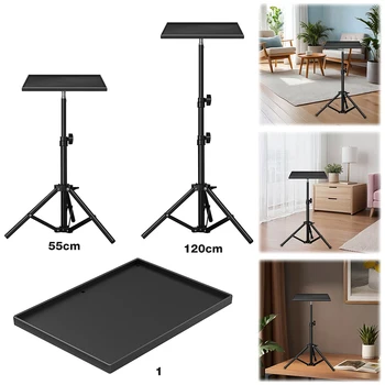 Supporto universale per treppiede per proiettore per laptop Supporto per attrezzatura DJ con filettatura da 1/4 di pollice Supporto per proiettore da pavimento regolabile in altezza per attrezzature