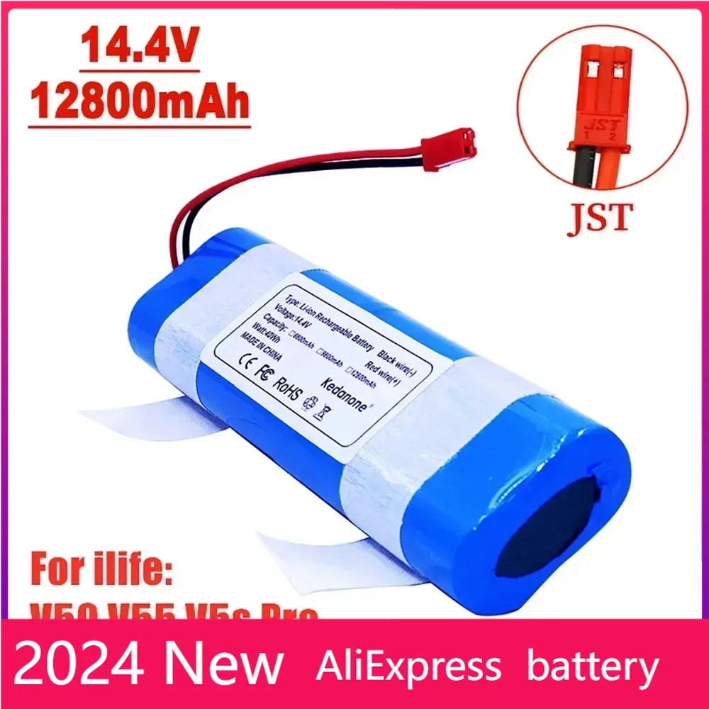 

Upgrade 14.8V 12800mAh Lithium Battery for ILIFE V5 V5s V50 V3 plus v3s pro Robot Vacuum Cleaner ILIFE v5s pro battery