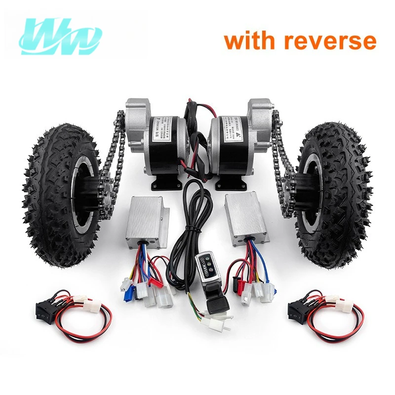 مجموعة تحويل السيارة الكهربائية ذات الدفع المزدوج بقدرة 500 وات، يمكن إقرانها بسهولة مع سيارة كهربائية ذات 8 عجلات بوزن 200 كجم