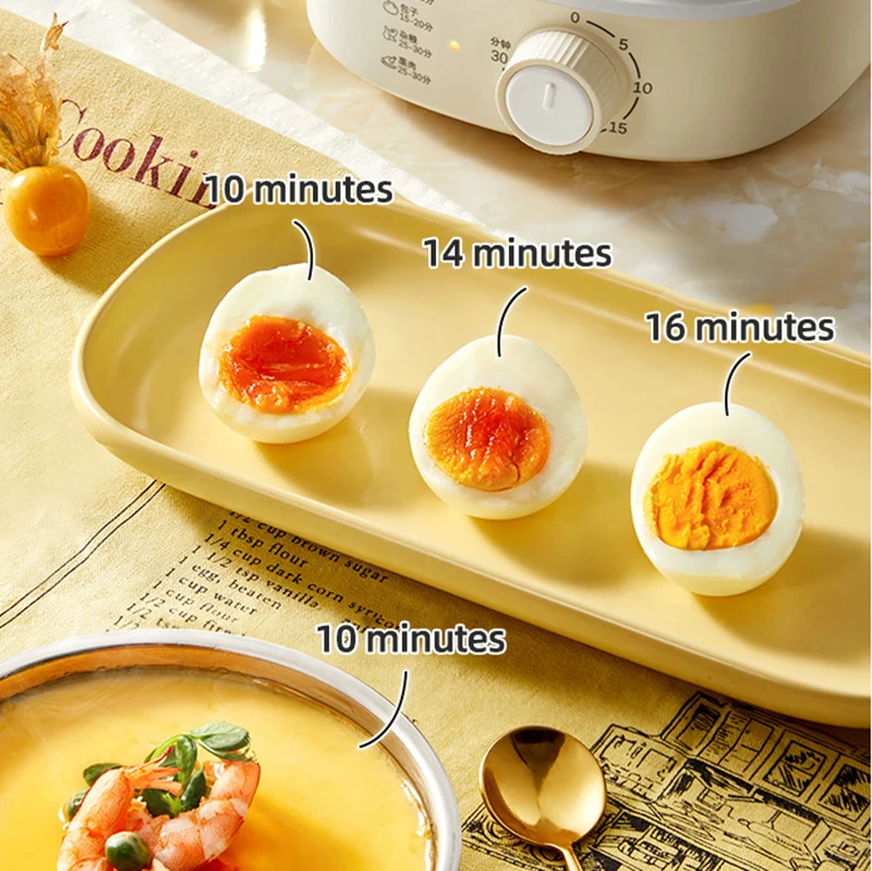 360W Electric Egg Boiler Breakfast Machine Multicooker Steamer Automatic Egg Cookers Home Egg Custard Steaming Cooker with Timer 4