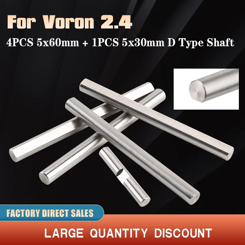 Bearing Steel Rod D Type Shaft Grind Flat Linear Rail Round Length 30mm 60mm Diameter 5mm For Voron Motion Parts bearing steel rod d type shaft grind flat linear rail round length 30 45 50 60mm diameter 5mm for voron motion parts