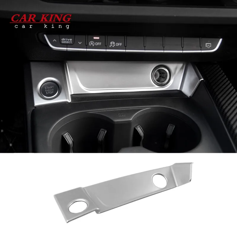 

Аксессуары для Audi A4 b9 2016 2017, Обложка рамы автомобильного прикуривателя, отделочная панель, блестки, АБС, матовый Стайлинг автомобиля, 1 шт.