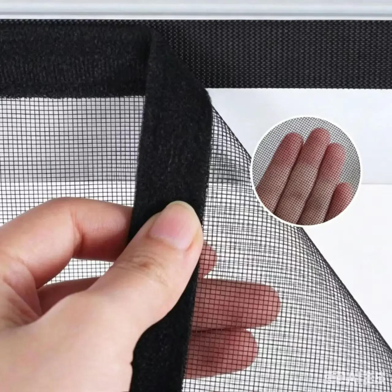 1PC 자체 접착식 모기장 커튼 단색 곤충 퇴치 창문 스크린 가정용 침실 애완동물 격리용