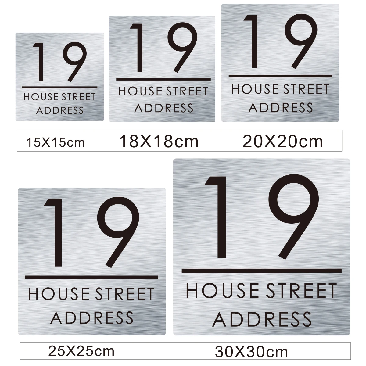 Modern Metal Floating House Numbers Sign Door Address Street 3D Digital Plaque Outdoor Name Wall Plate Personalized Custom