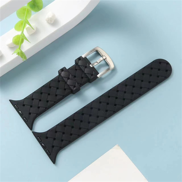 Texture Silicone Band For Apple Watch Band 7 6 SE 5 4 41mm 45mm 44mm 40mm Bracelet iWatch 3 2 1 Watchband 38mm 42mm Strap