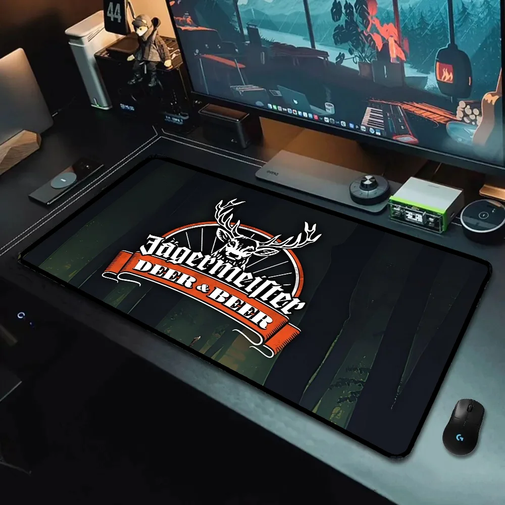 J-Jagermeister Deer Logo Cute Durable Rubber Mouse Mat Pad Size For Game Keyboard Pad 4