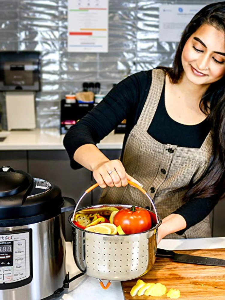 3 Pieces 304 Stainless Steel Steamer Basket for Fruit 5/6/8 Qt Instant Pot