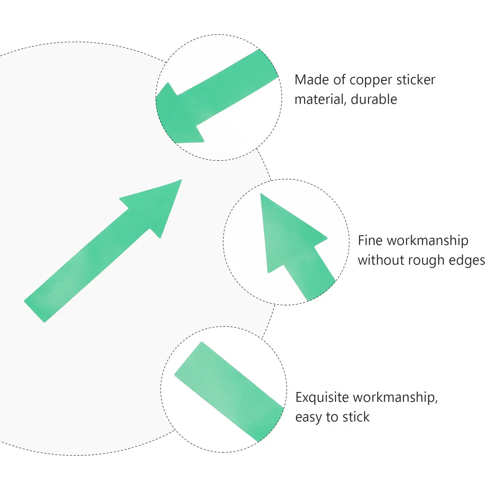 50Pcs 화살표 스티커 방향 라벨 일상 사용을 위한 경량 표시 태그 다목적 화살촉 경고