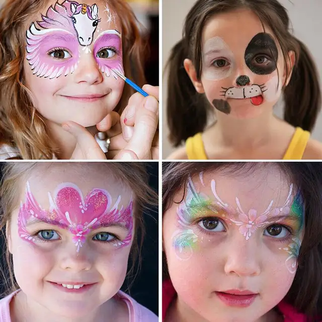 1 Kits Face Painting Kit Body Face Paint Non Toxic Oil Paint Safe Water  Makeup With Party Christmas Tools Brush 2023 Hallow U2H3 - AliExpress