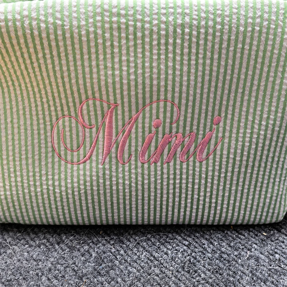 Cosmetic Bag Personalized Name Women's Birthday Gift Travelling Toiletry Bag Cotton Wedding Bride Gift with Embroidered Name