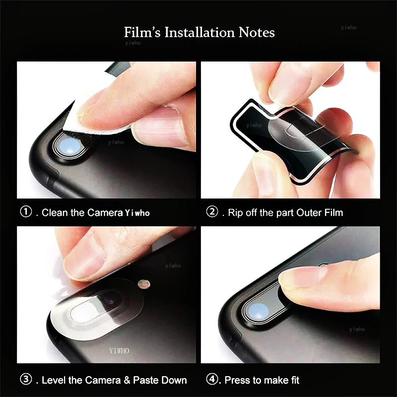 Premium Tempered Glass Camera Lens & Screen Protector Set with Soft Protective Case - 5 Pack