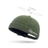 Retro Women Men Brimless Beanie Hat Cap Spring Autumn Breathable Cotton Adjustable Skullcap Unsex Hip Hop Streetwear Hats 6
