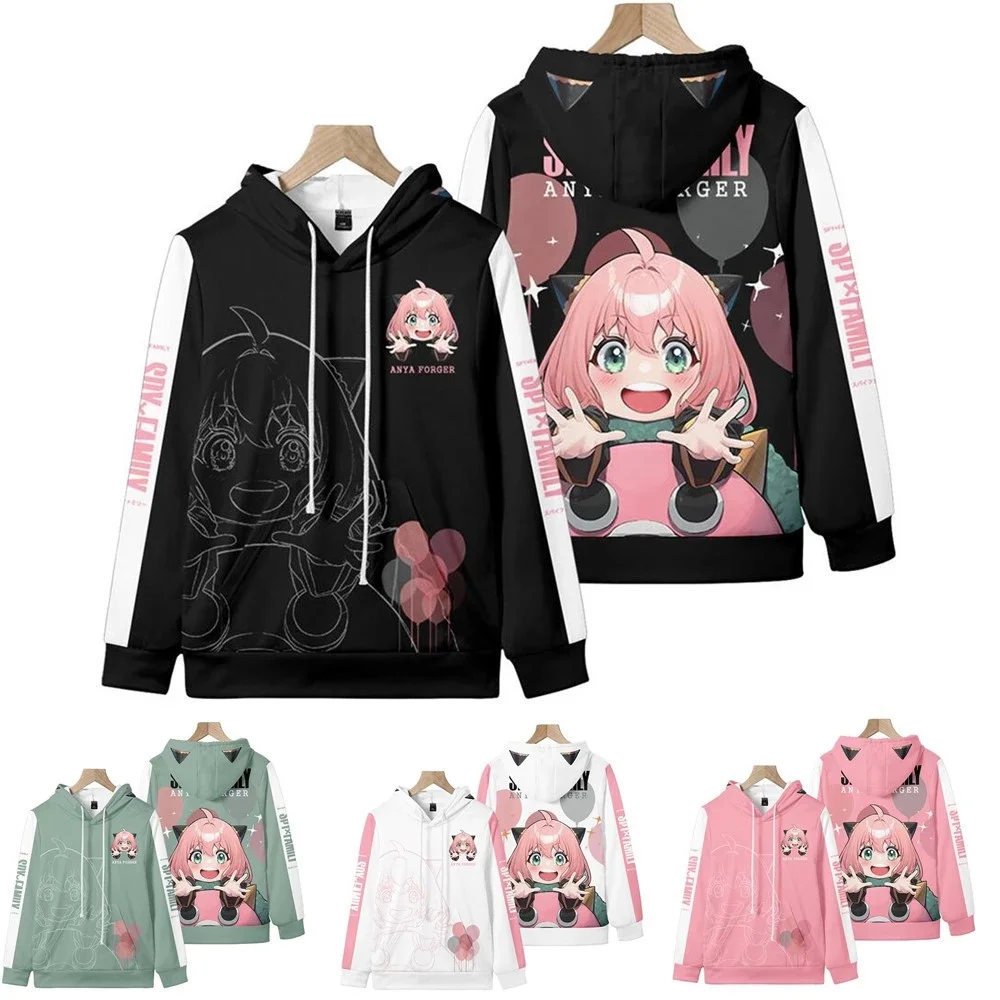 

Japan Anime Spy X Family Anya Forger Cosplay Hoodies Sweatshirt 3D Teens Boys Girls Cartoon Harajuku Hoodie Sweatshirt