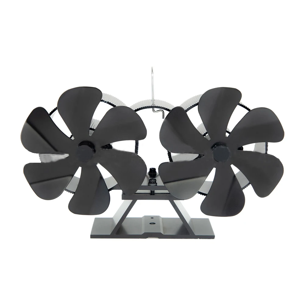 

12 Blade Desktop Fireplace Fan Efficient Heat Distribution Silent Operation Cost Effective Environmentally Friendly